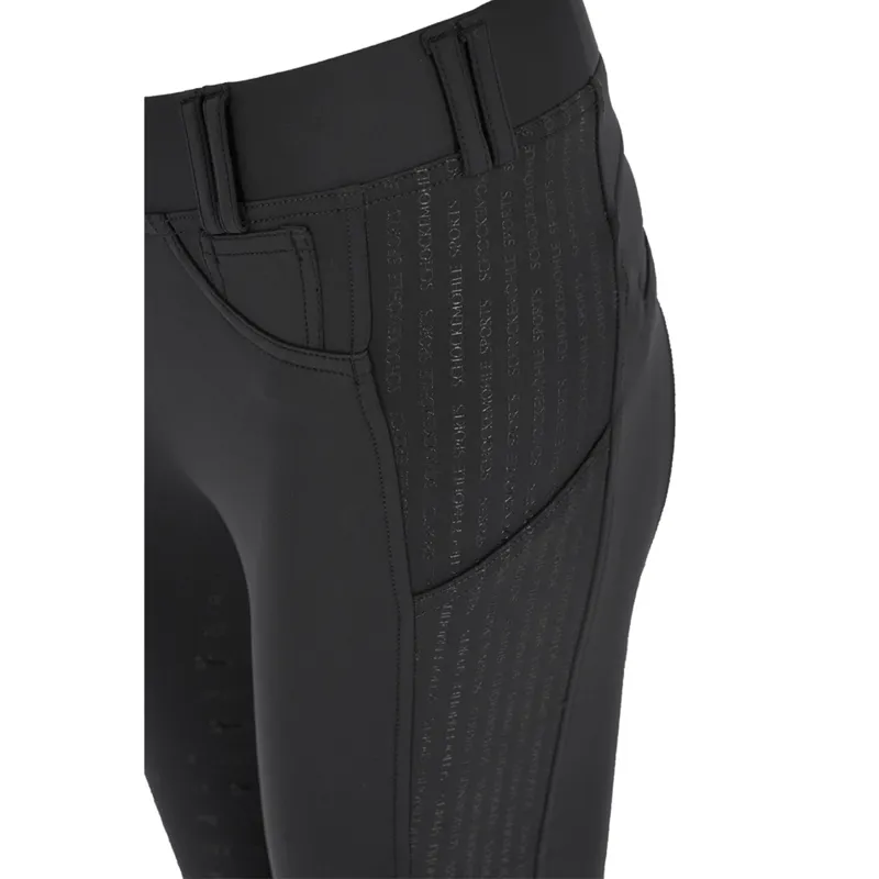Schockemohle FS Style Sporty Riding Tights - Cool Black-2